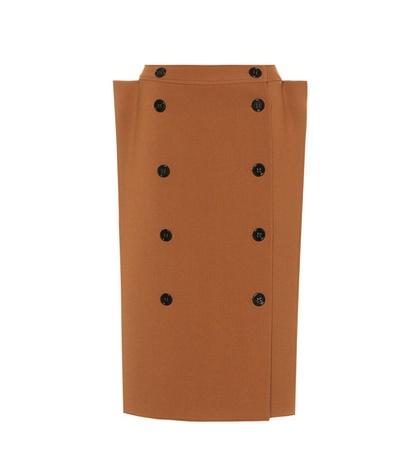 Bottega Veneta Wool Midi Skirt