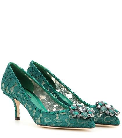 Stella Mccartney Bellucci Embellished Lace Pumps