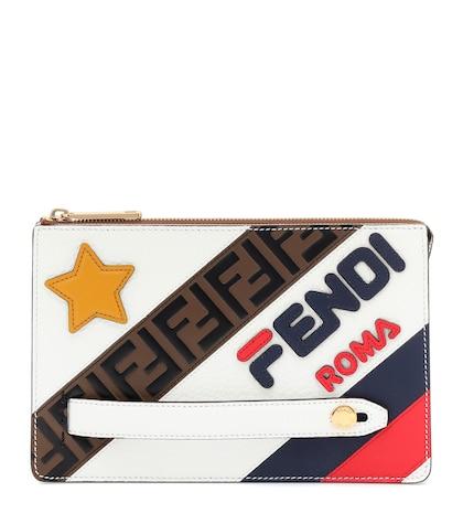 Haider Ackermann Fendi Mania Leather Clutch