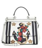 Dolce & Gabbana Sicily Small Leather Appliqué Bag