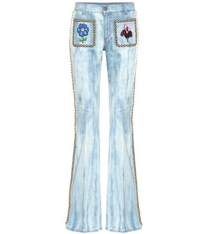 Gucci Embellished Flared Jeans