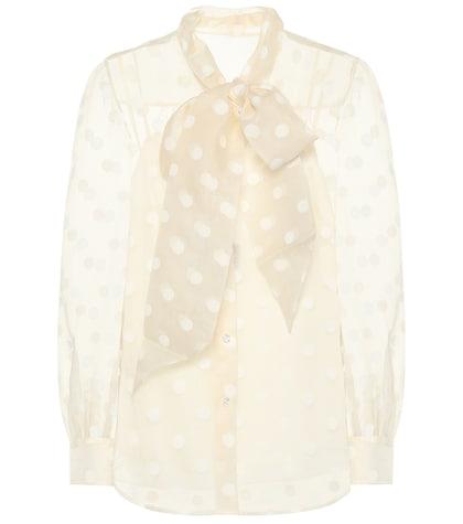 Lemlem Dotted Silk-blend Organza Blouse