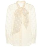 Lemlem Dotted Silk-blend Organza Blouse