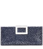 Equipment Belle Vivier Printed Suede Clutch