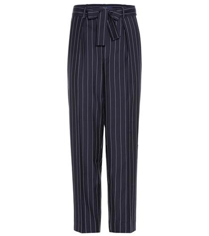 J Brand Pinstripe Wool High-rise Trousers