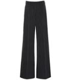 Stella Mccartney Striped High-rise Flared Wool Pants