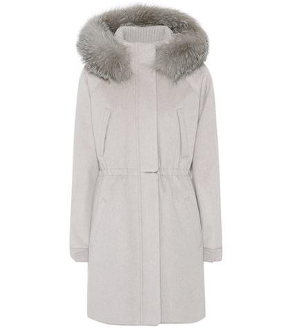 Loro Piana Icery Fur-trimmed Cashmere Coat