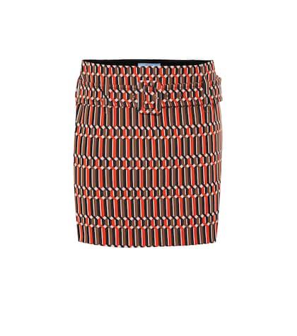 Prada Jacquard Miniskirt