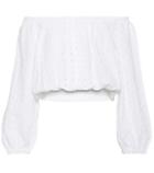 Miu Miu Adrianna Cotton Off-the-shoulder Top