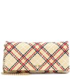 See By Chlo Embroidered Straw Shoulder Bag