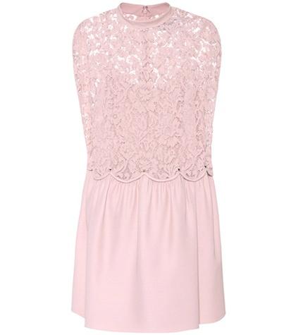 Self-portrait Wool And Silk Lace Dress