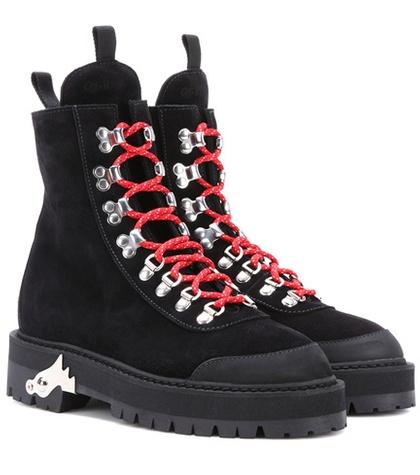 Rick Owens Hiking Suede Ankle Boots