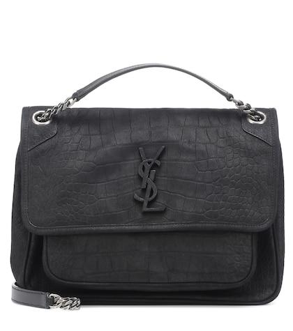 Goldsign Medium Niki Suede Shoulder Bag