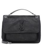 Goldsign Medium Niki Suede Shoulder Bag
