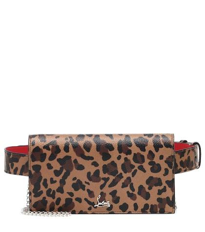 Versace Boudoir Leopard-print Leather Belt Bag
