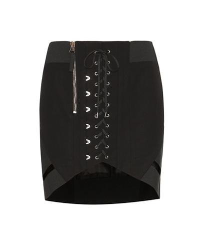 Anthony Vaccarello Lace-up Miniskirt