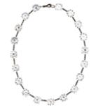 Bottega Veneta Oxidised Sterling Silver And Cubic Zirconia Necklace