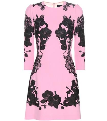 Dolce & Gabbana Wool-crêpe Dress With Lace