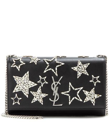 Saint Laurent Medium Kate Monogram Embellished Leather Shoulder Bag