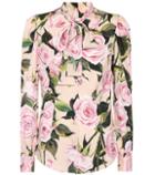 Valentino Garavani Floral Stretch Silk Blouse