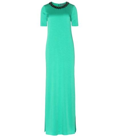 Valentino Embellished Crepe Dress