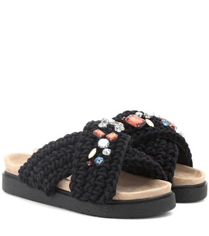 Inuikii Embellished Crochet Slides