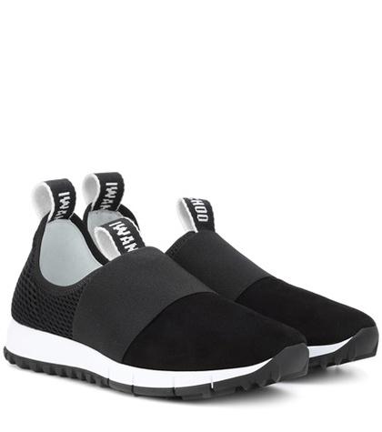 Jimmy Choo Oakland Suede And Mesh Sneakers