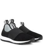 Jimmy Choo Oakland Suede And Mesh Sneakers