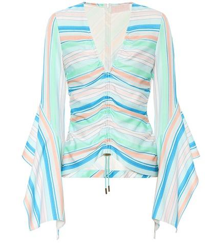 Chlo Striped Bell Sleeve Top