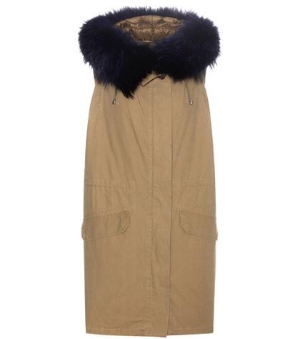 Wood Wood Fur-trimmed Cotton Vest