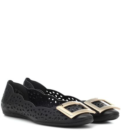Roger Vivier Gommette Leather Ballet Flats