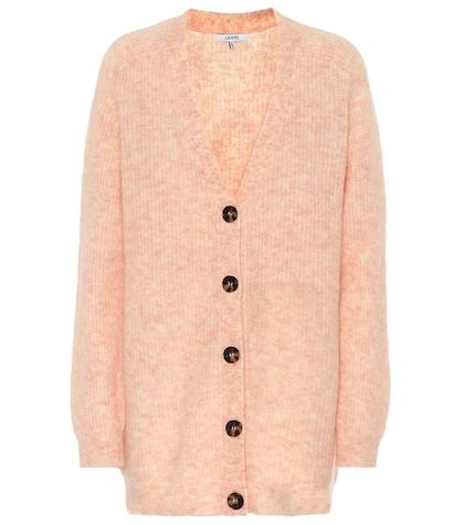 Ganni Wool And Mohair-blend Cardigan