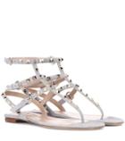 Gucci Valentino Garavani Rockstud Suede Sandals