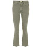 Mother Mid-rise Cropped Flared Jeans