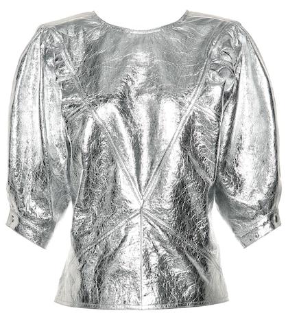 Isabel Marant Metallic Leather Top