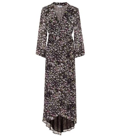 Ganni Floral Georgette Maxi Wrap Dress