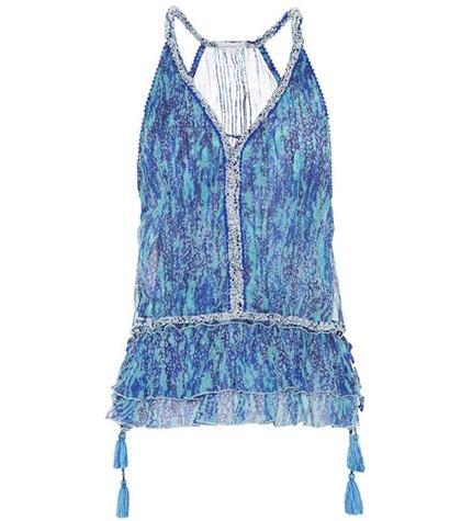 Brunello Cucinelli Bety Printed Silk Top