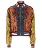 Gucci Sequinned Cotton Varsity Jacket