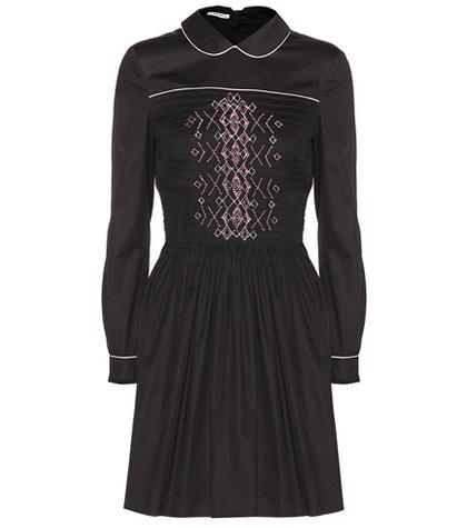 Miu Miu Embroidered Cotton Dress