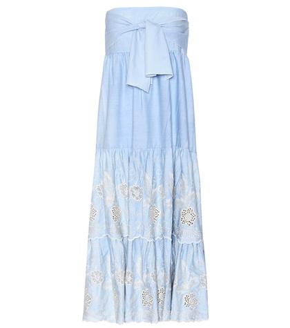 Athena Procopiou Codre Embroidered Strapless Dress