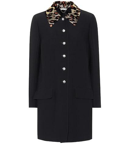 Miu Miu Crystal Embellished Coat