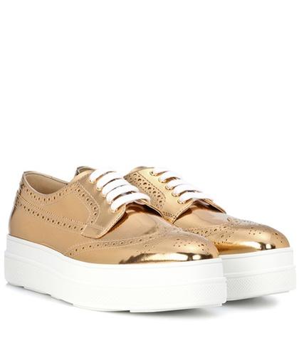Gucci Metallic Leather Platform Sneakers