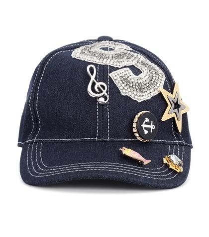 Stella Mccartney Embellished Denim Cap