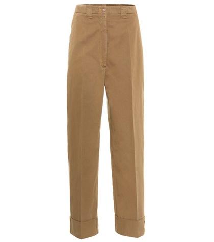 Mother Madya Cotton Chino Trousers