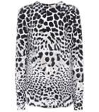 Saint Laurent Leopard-printed Silk Top