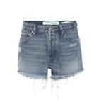 Off-white Distressed Denim Shorts