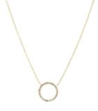 Sydney Evan 14kt Yellow Gold Pave Circle Necklace With Diamonds