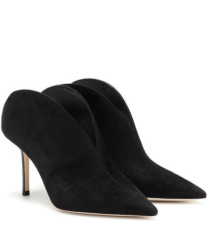 Jimmy Choo Loris 85 Suede Mules