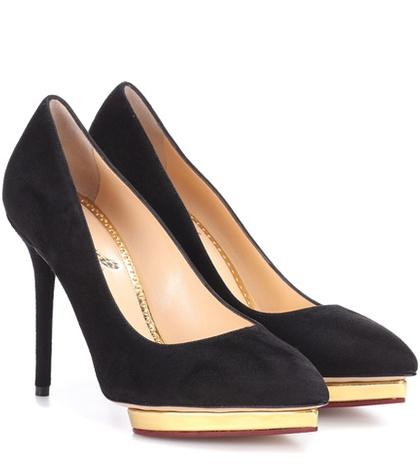 Charlotte Olympia Debbie Suede Plateau Pumps