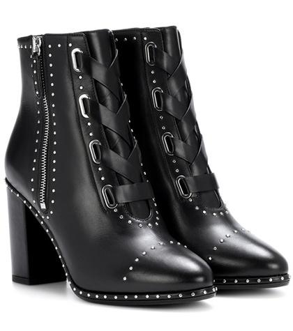 Aquazzura Guns & Roses 85 Leather Ankle Boots